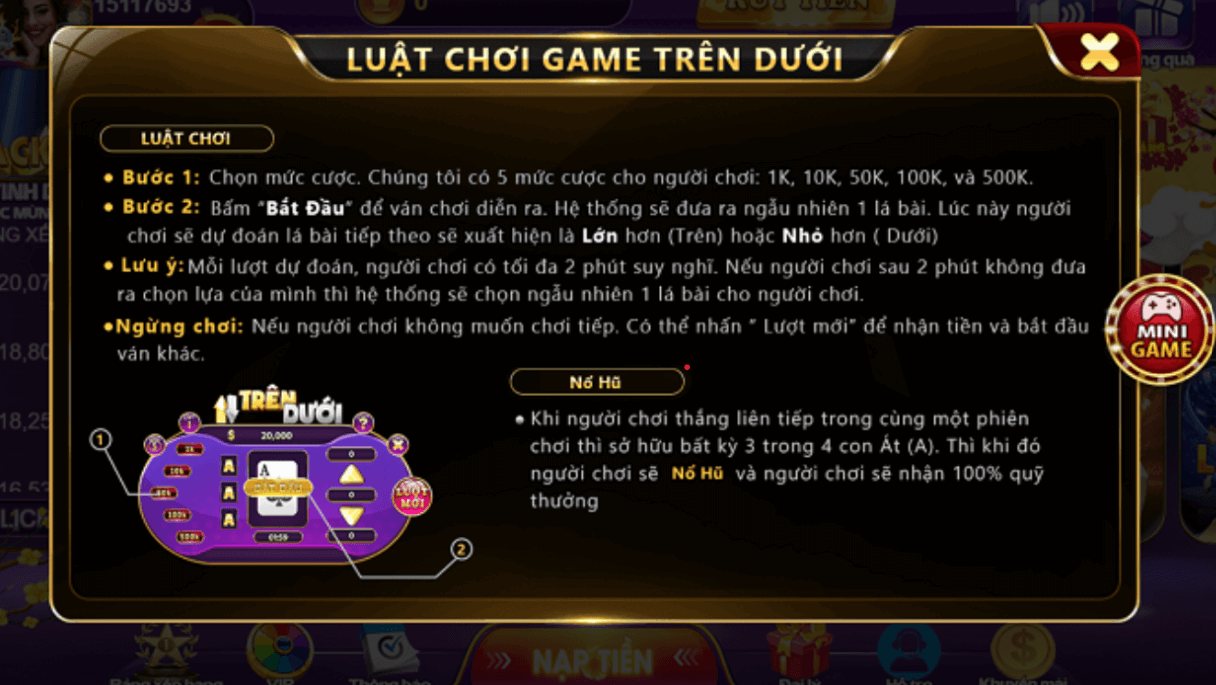 Mẹo chơi Trên Dưới Top88 hiệu quả: Nắm rõ luật chơi